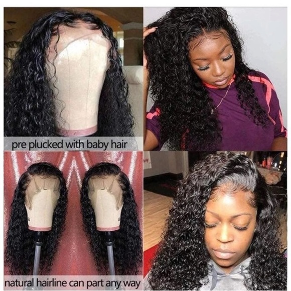 22” Water wave pre plucked glue-less wig *…NEW